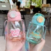 X152-XBD-2020 New Cartoon Cute Children's water Cup, kindergarten double-drinking cup with straw, student Super Item Picture